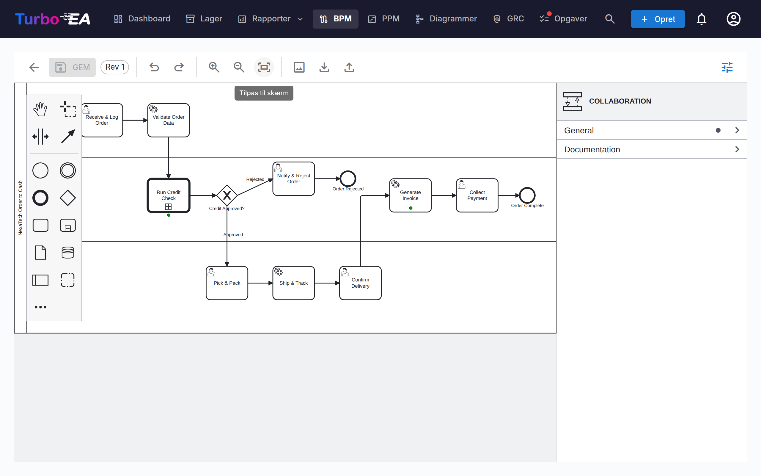 BPM Procesflow-editor