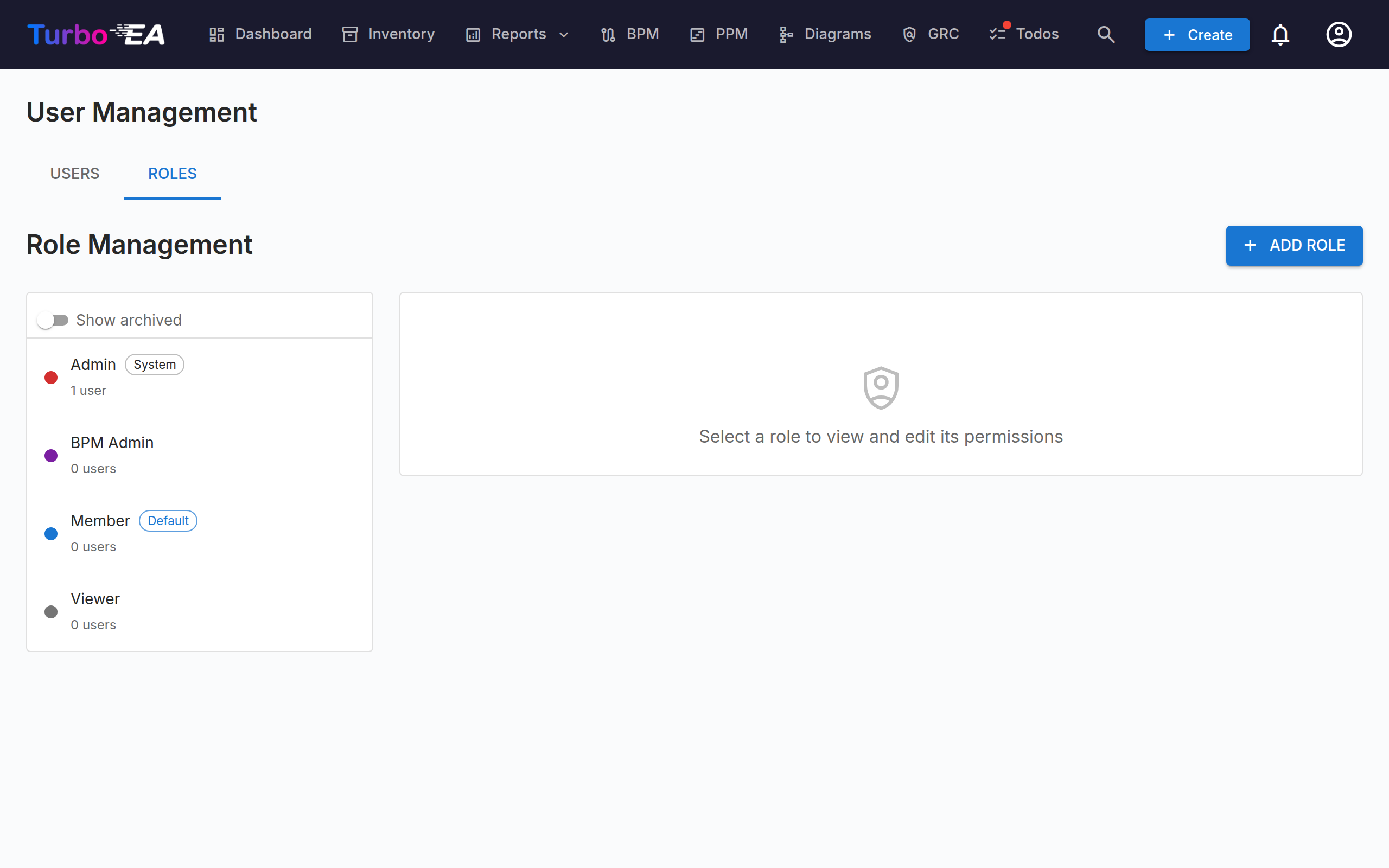 Roles and Permissions Management
