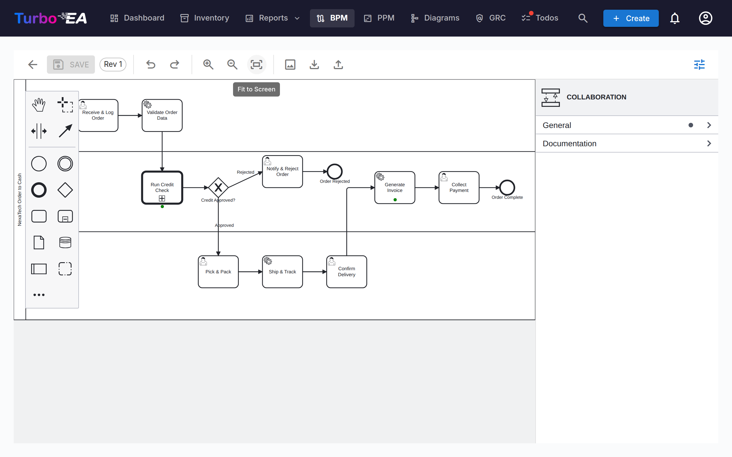 BPM Process Flow Editor