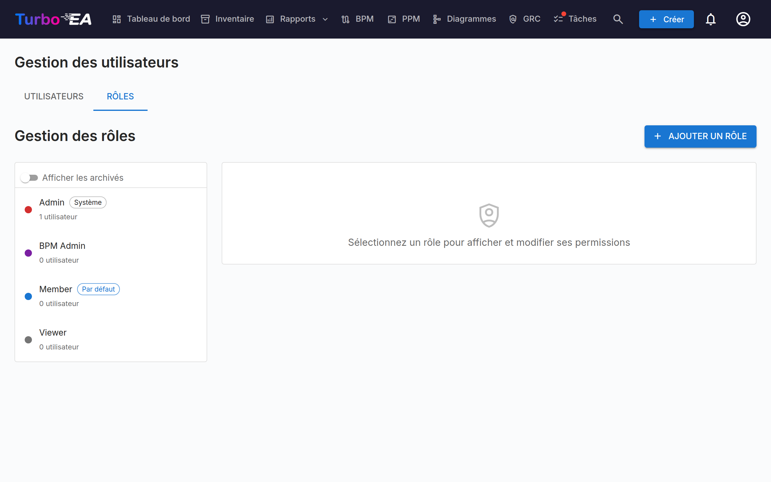 Gestion des rôles et des permissions